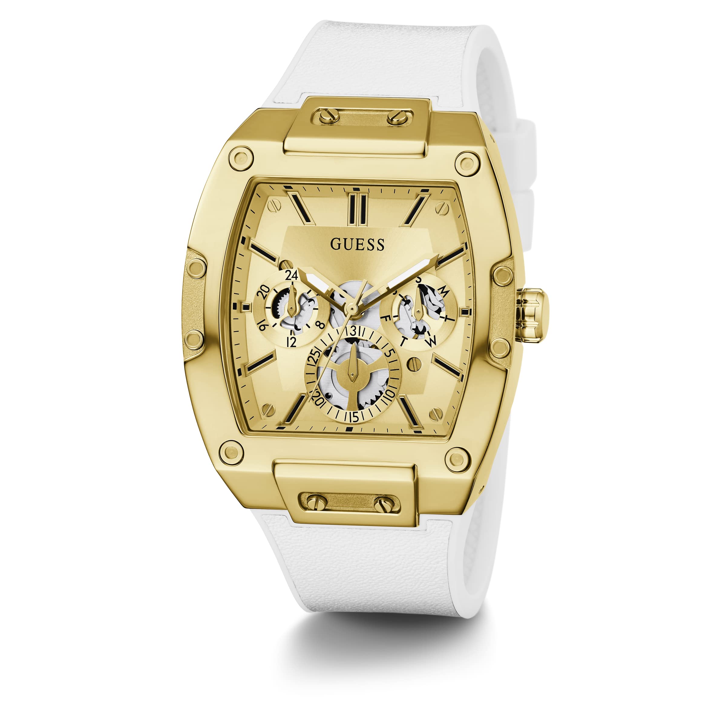 Foto 3 pulgar | Reloj Guess Trend Tonneau Multifunción Para Hombre, 43 Mm, Tono Dorado - Venta Internacional.
