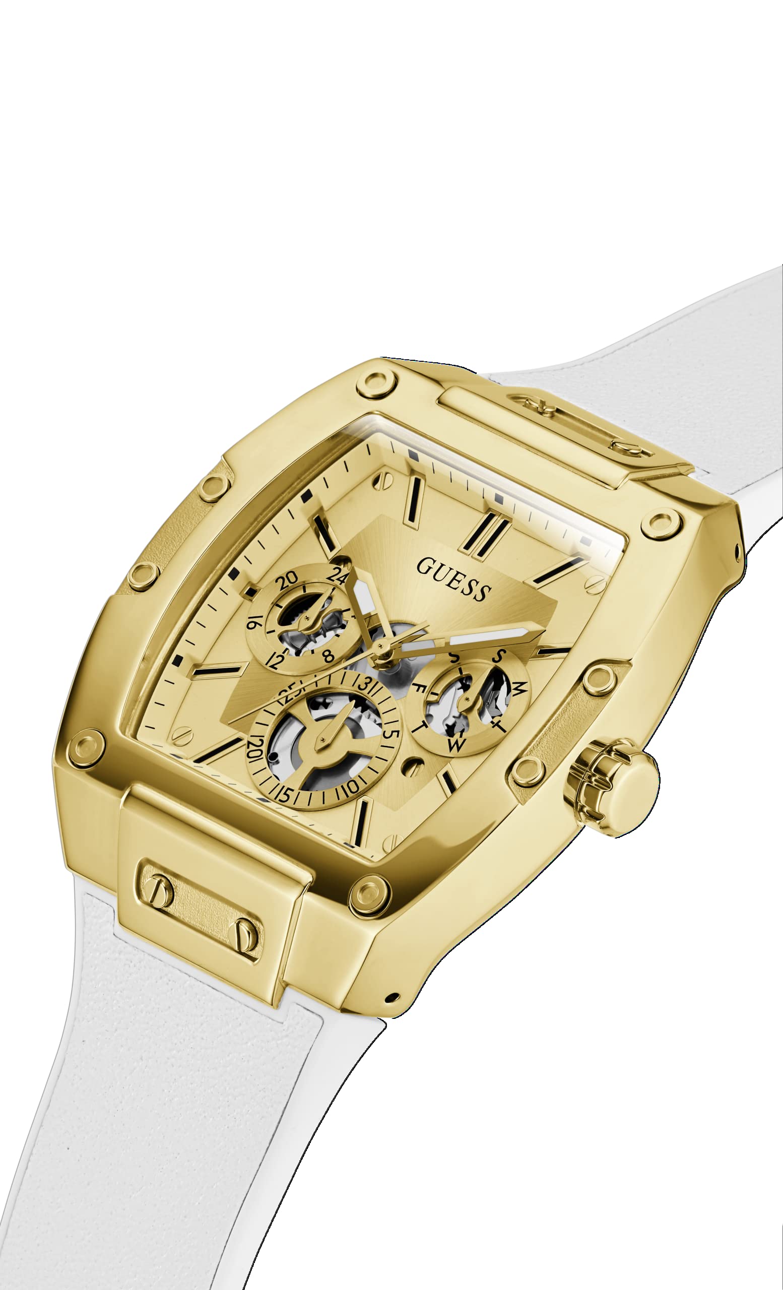 Foto 4 | Reloj Guess Trend Tonneau Multifunción Para Hombre, 43 Mm, Tono Dorado - Venta Internacional.