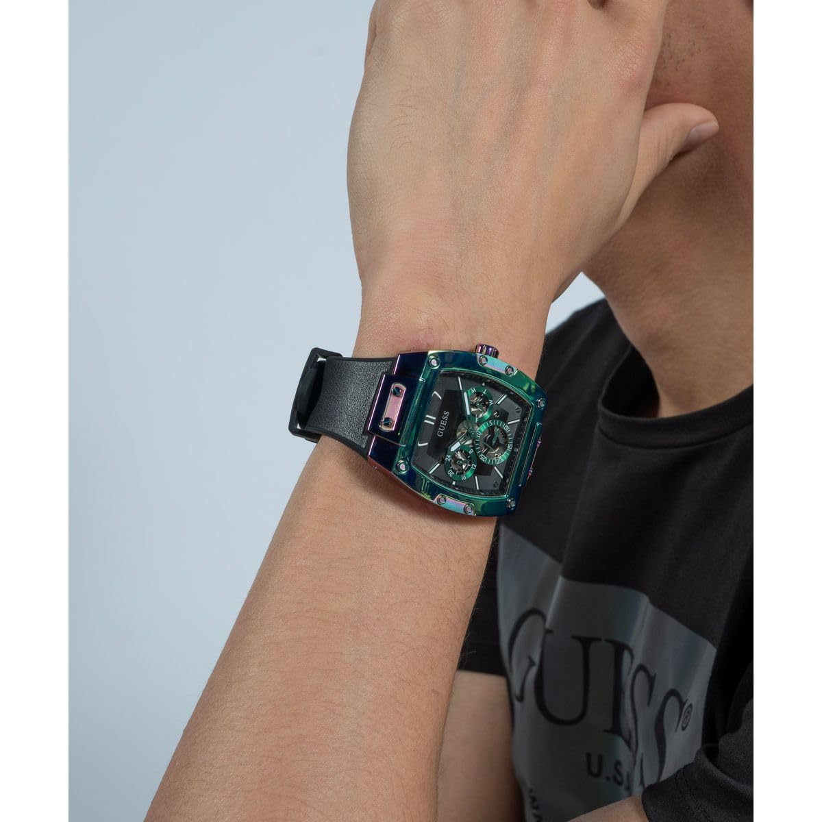 Foto 4 | Reloj Guess con Correa Negra 43 mm para Hombre - Venta Internacional