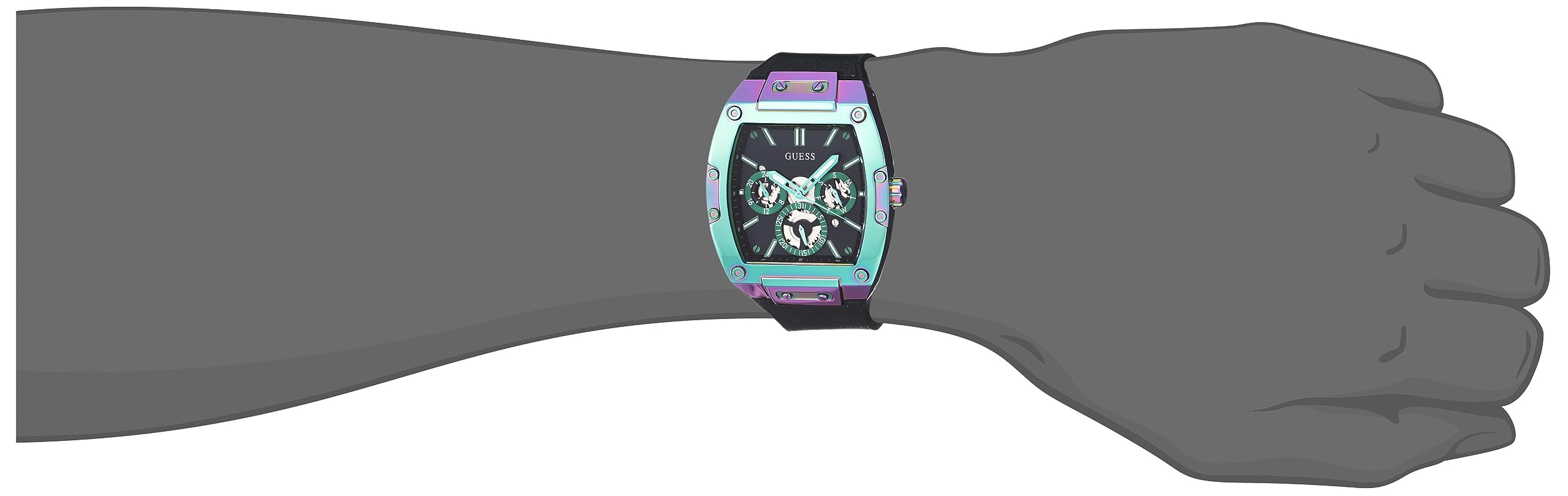 Foto 7 pulgar | Reloj Guess con Correa Negra 43 mm para Hombre - Venta Internacional