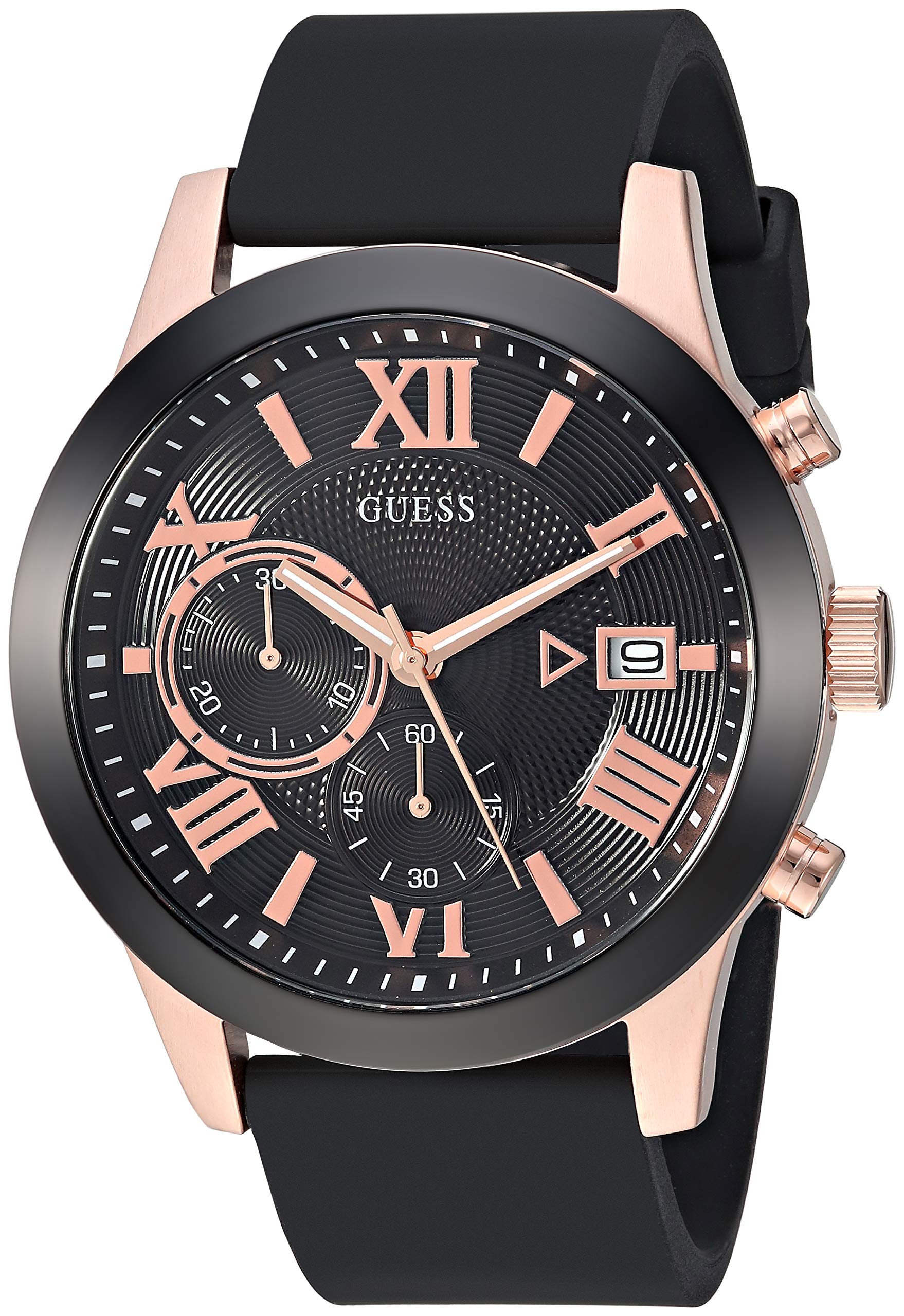Reloj Guess Comfortable Negro+tono Oro Rosa U1055g3 - Venta Internacional.