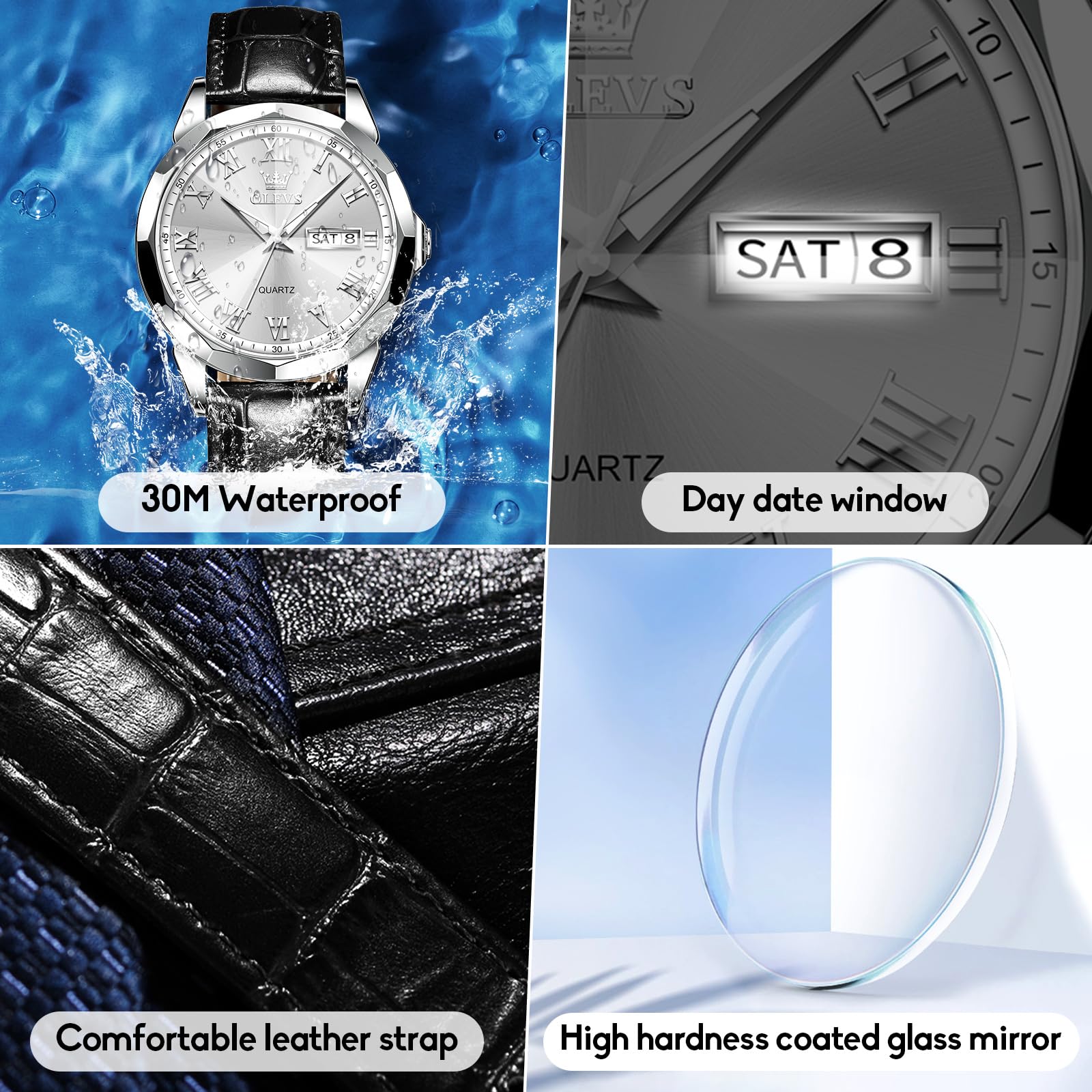 Foto 5 pulgar | Reloj Olevs Leather para Hombre - Venta Internacional