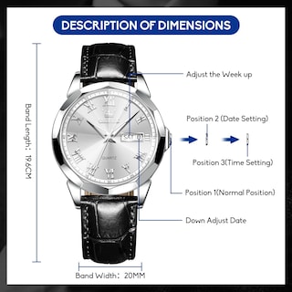 Foto 6 | Reloj Olevs Leather para Hombre - Venta Internacional