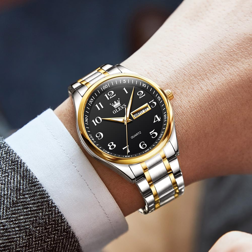 Foto 3 pulgar | Reloj Olevs de Cuarzo de Acero Inoxidable para Hombre - Venta Internacional