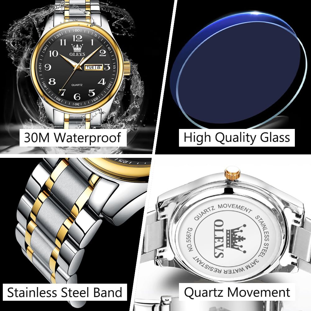 Foto 5 | Reloj Olevs de Cuarzo de Acero Inoxidable para Hombre - Venta Internacional