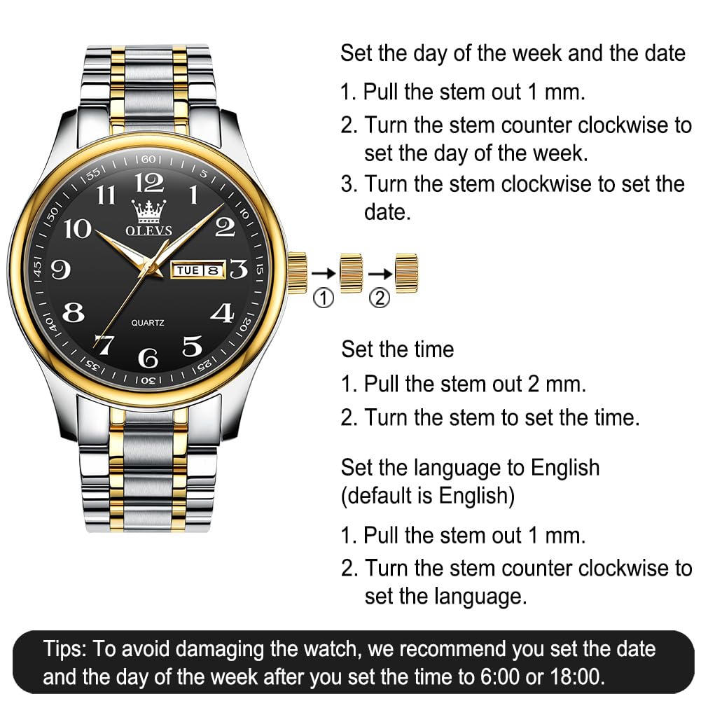 Foto 7 pulgar | Reloj Olevs de Cuarzo de Acero Inoxidable para Hombre - Venta Internacional