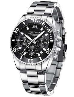 Foto 1 | Reloj Megalith con Cronógrafo Impermeable de Acero Inoxidable para Hombre - Venta Internacional