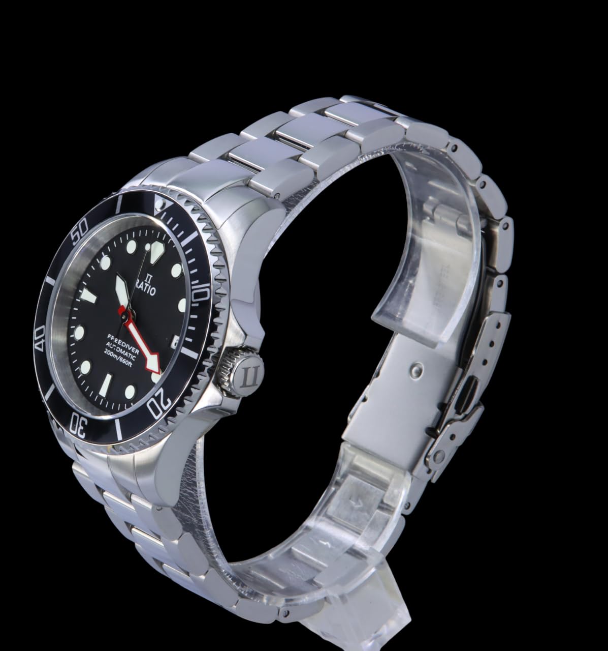 Foto 3 pulgar | Reloj Diver Ratio Freediver Con Cristal De Zafiro Resistente Al Agua Hasta 200 M - Venta Internacional.