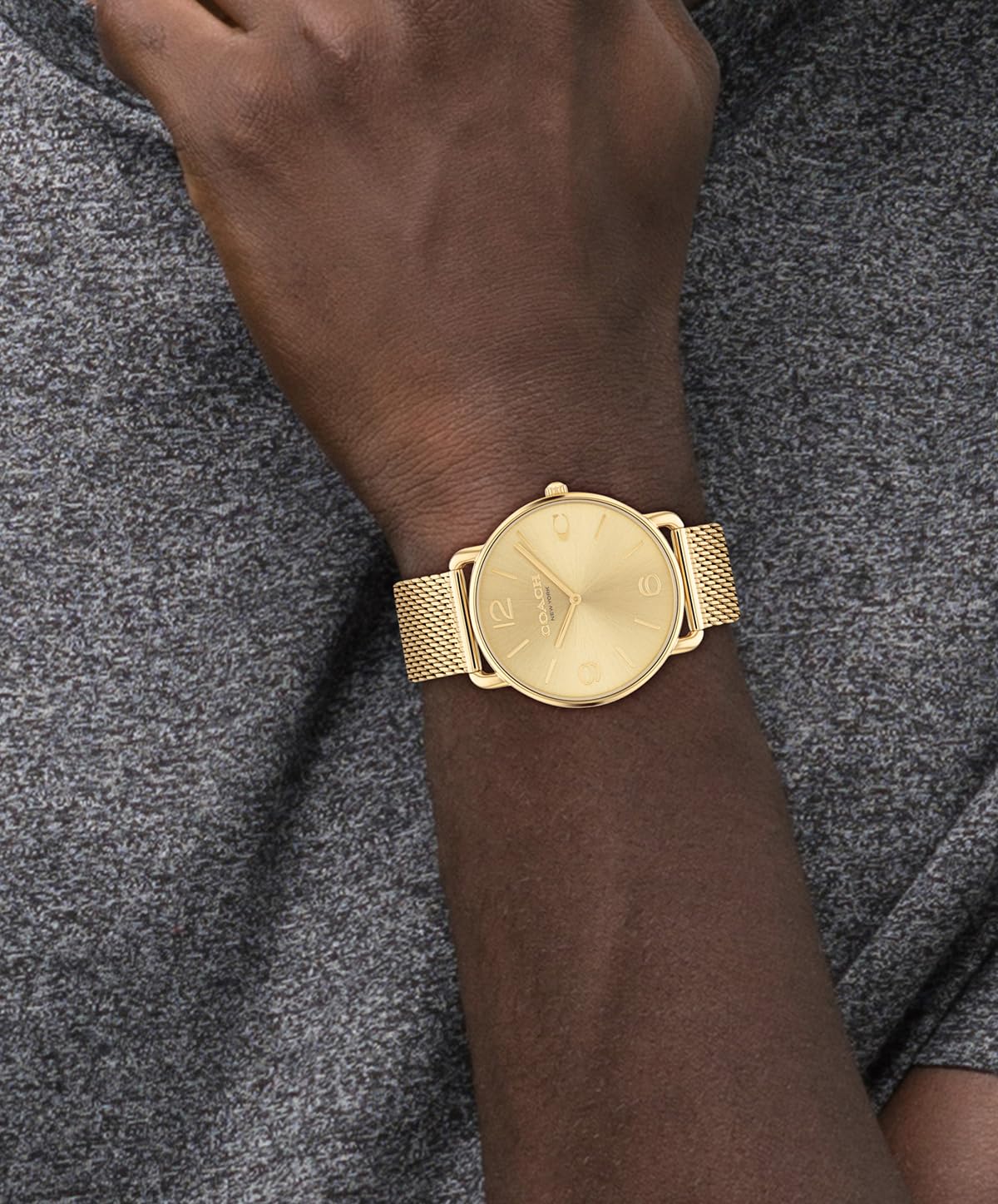 Foto 4 pulgar | Reloj Coach Elliot Para Hombre, Resistente Al Agua, Tono Dorado - Venta Internacional.