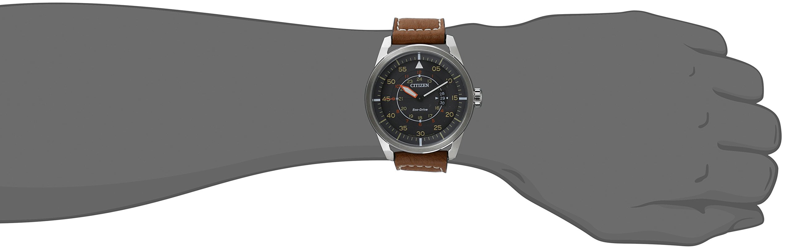 Foto 7 pulgar | Reloj Citizen De Piel Eco-drive Avion Aw1361-10h Para Hombre - Venta Internacional.