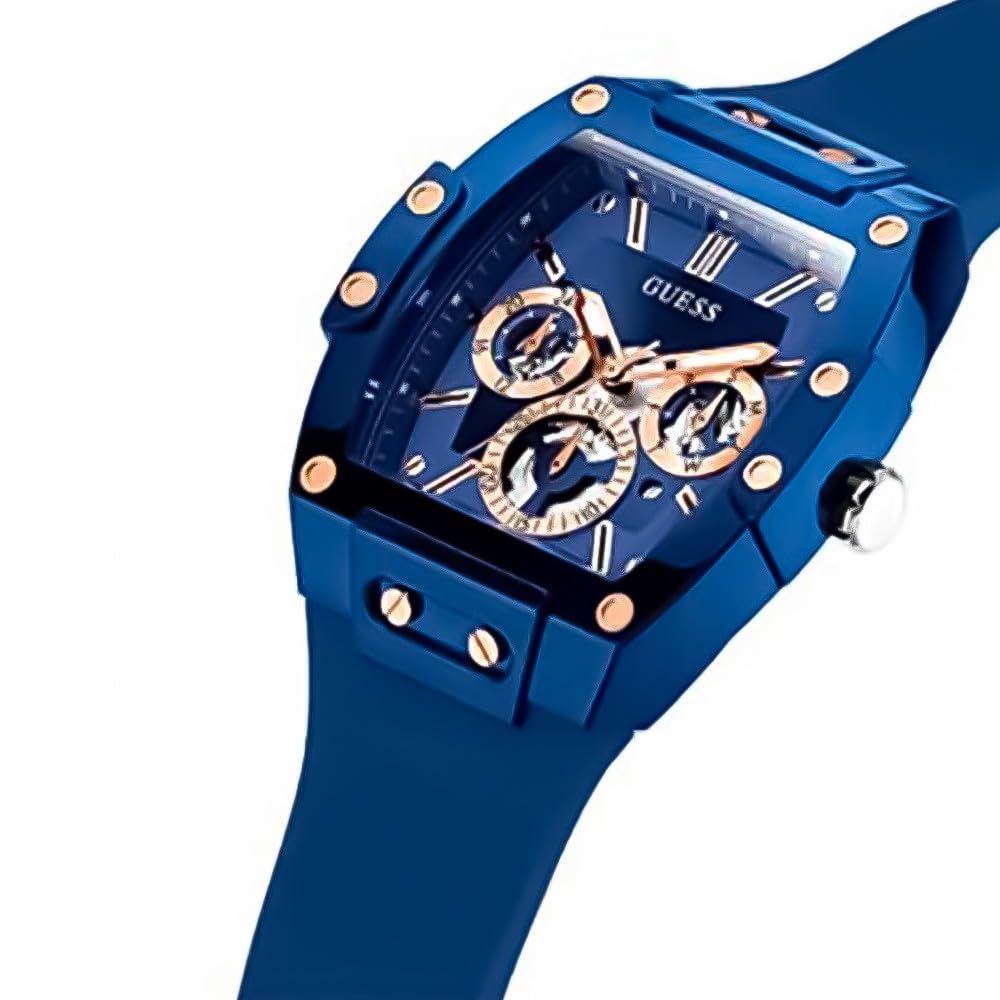 Foto 3 pulgar | Reloj Analógico De Cuarzo Guess Gw0203g7 Para Hombre, Correa De Silicona - Venta Internacional.