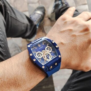 Foto 5 | Reloj Analógico De Cuarzo Guess Gw0203g7 Para Hombre, Correa De Silicona - Venta Internacional.