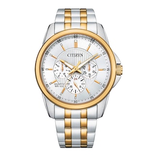 Foto 1 | Reloj Citizen Quartz Para Hombre Con Esfera Plateada Y Bicolor - Venta Internacional.