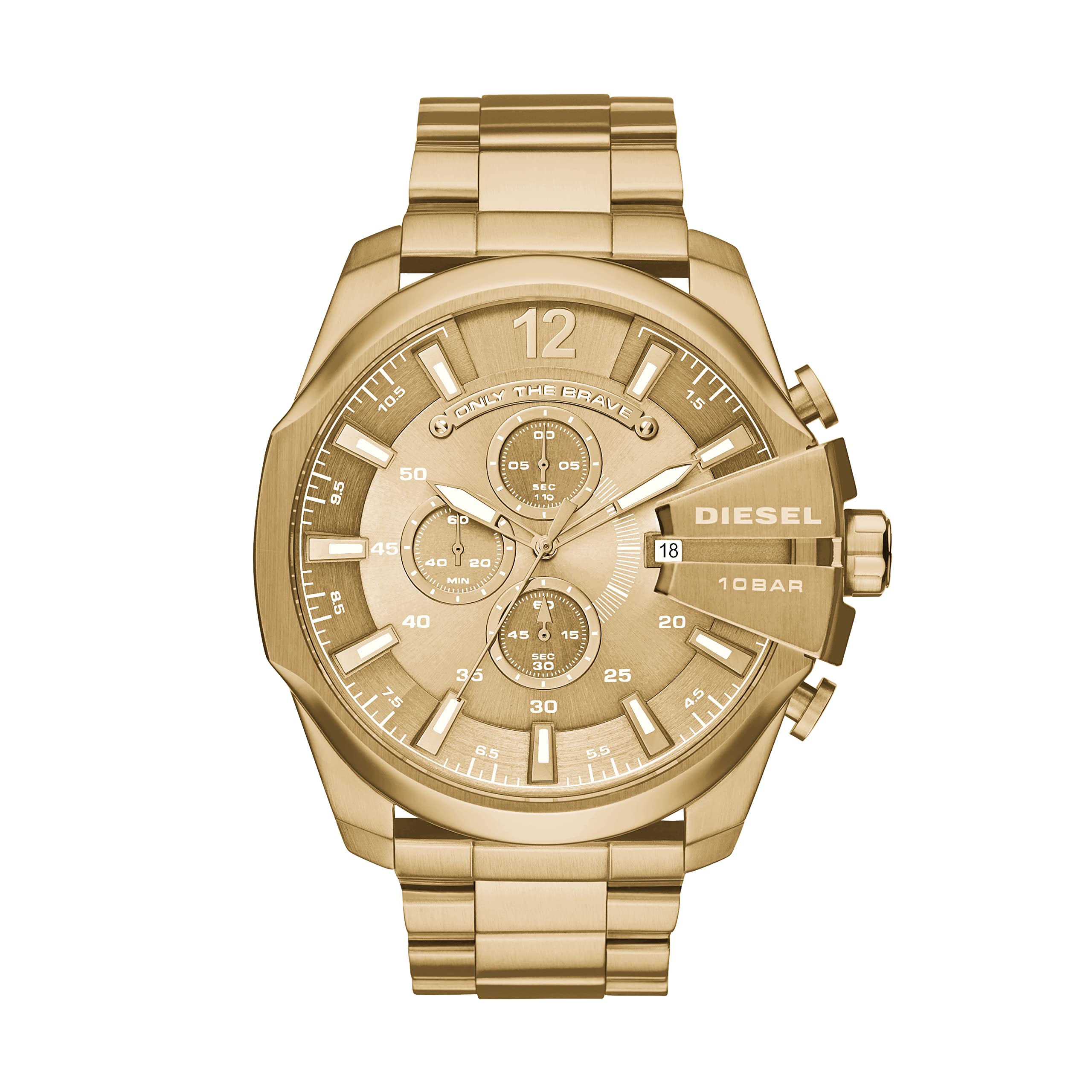 Foto 1 | Reloj Diesel Mega Chief Dz4360 Dorado De Acero Inoxidable Para Hombre - Venta Internacional.