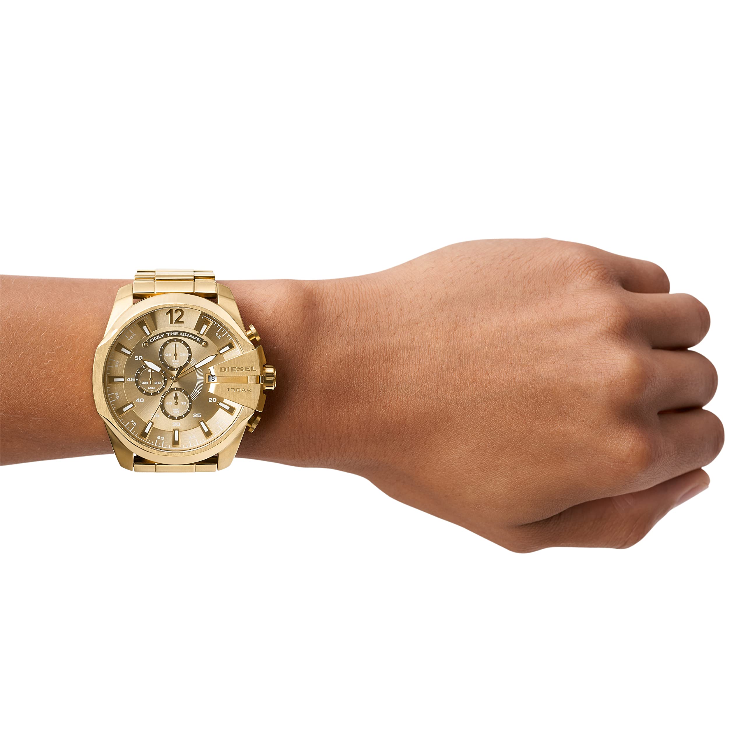 Foto 5 pulgar | Reloj Diesel Mega Chief Dz4360 Dorado De Acero Inoxidable Para Hombre - Venta Internacional.