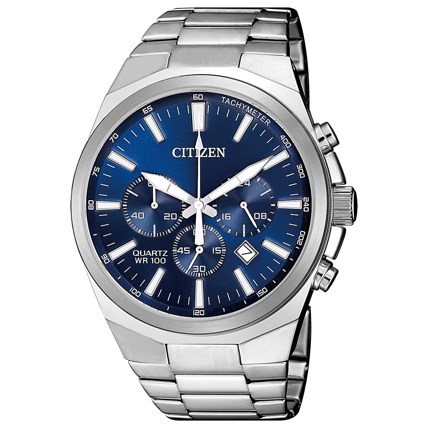 Reloj Citizen Quartz Para Hombre Con Esfera Azul De Acero Inoxidable - Venta Internacional.