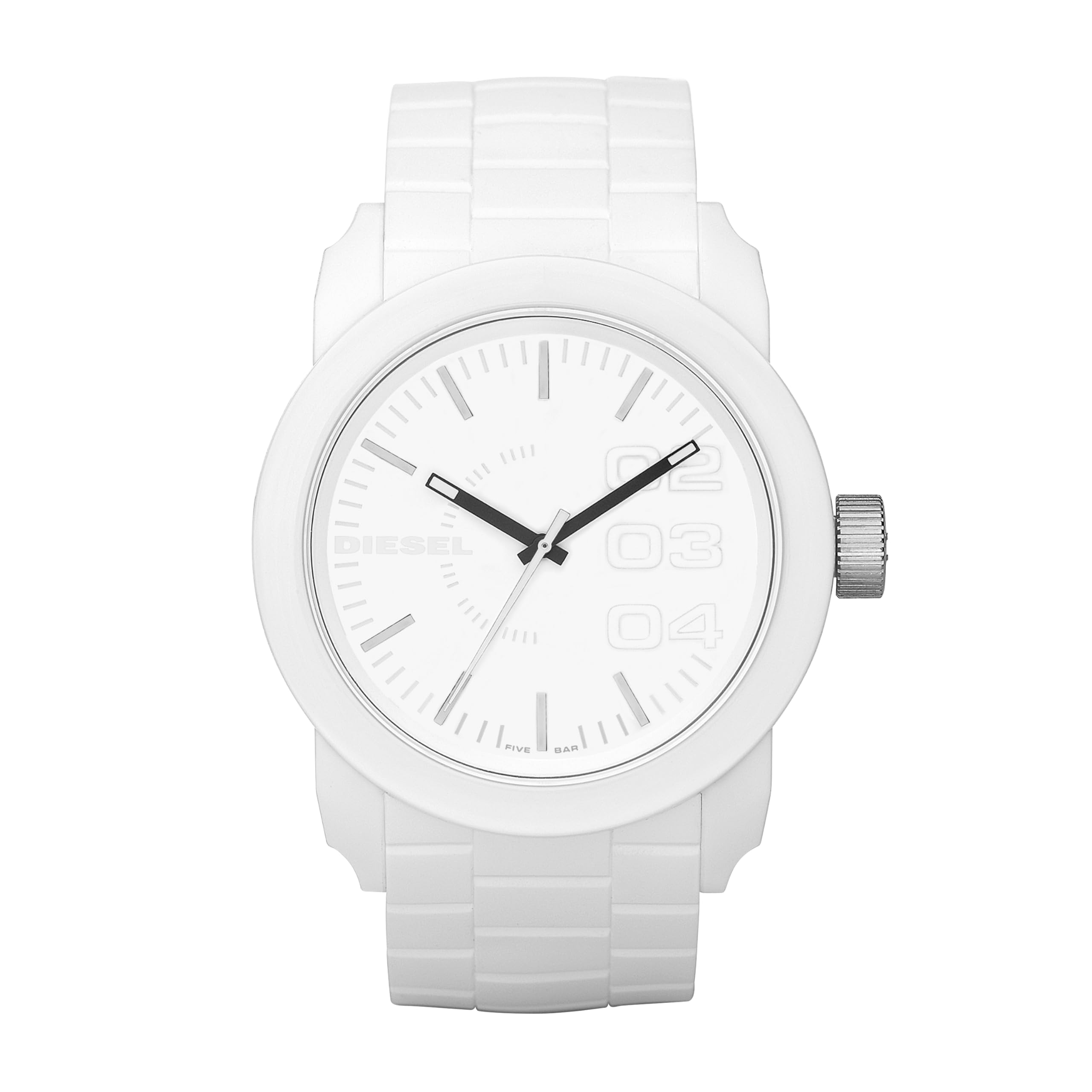 Foto 2 pulgar | Reloj Diesel Double Down Dz1436 De Silicona Blanca Para Hombre - Venta Internacional.