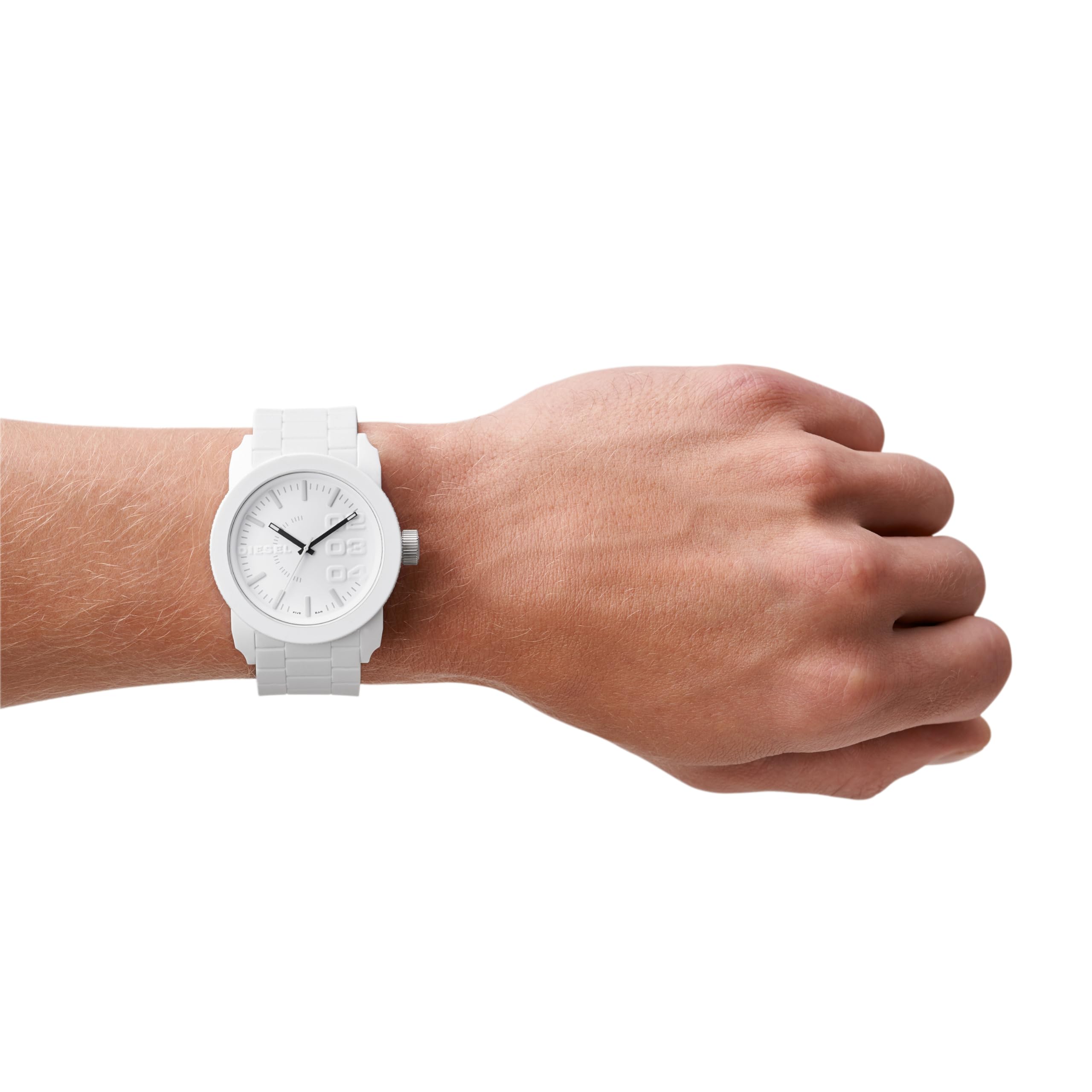 Foto 5 pulgar | Reloj Diesel Double Down Dz1436 De Silicona Blanca Para Hombre - Venta Internacional.