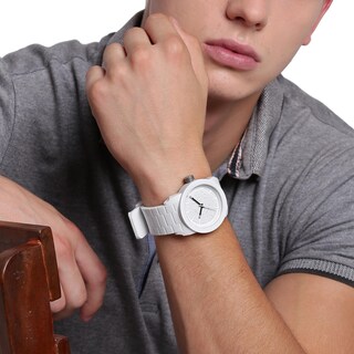 Foto 5 | Reloj Diesel Double Down Dz1436 De Silicona Blanca Para Hombre - Venta Internacional.