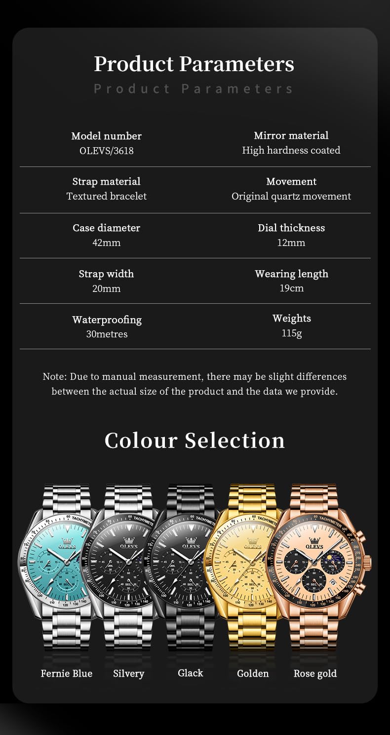 Foto 7 pulgar | Reloj Olevs Vestido De Negocios Negro Dorado Bicolor Para Hombre - Venta Internacional.
