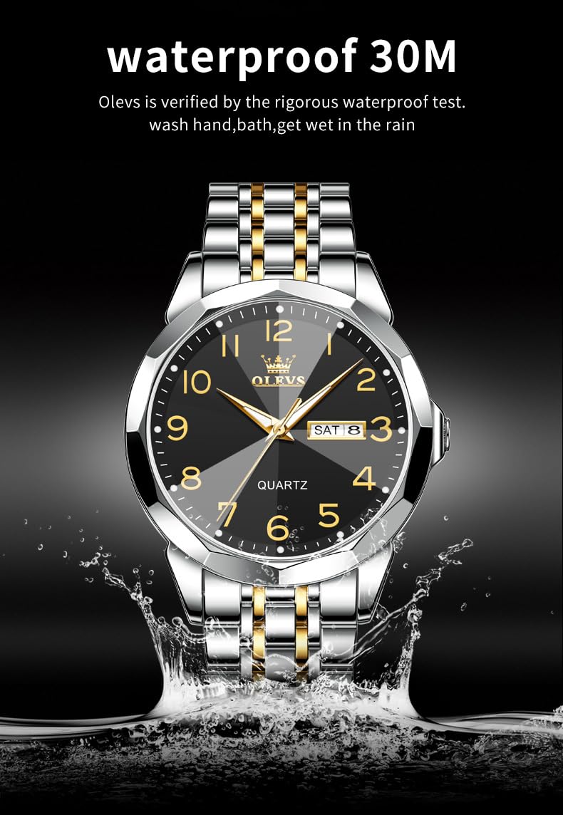 Foto 4 | Reloj Olevs Silver Para Hombre, Vestido De Negocios Impermeable - Venta Internacional.