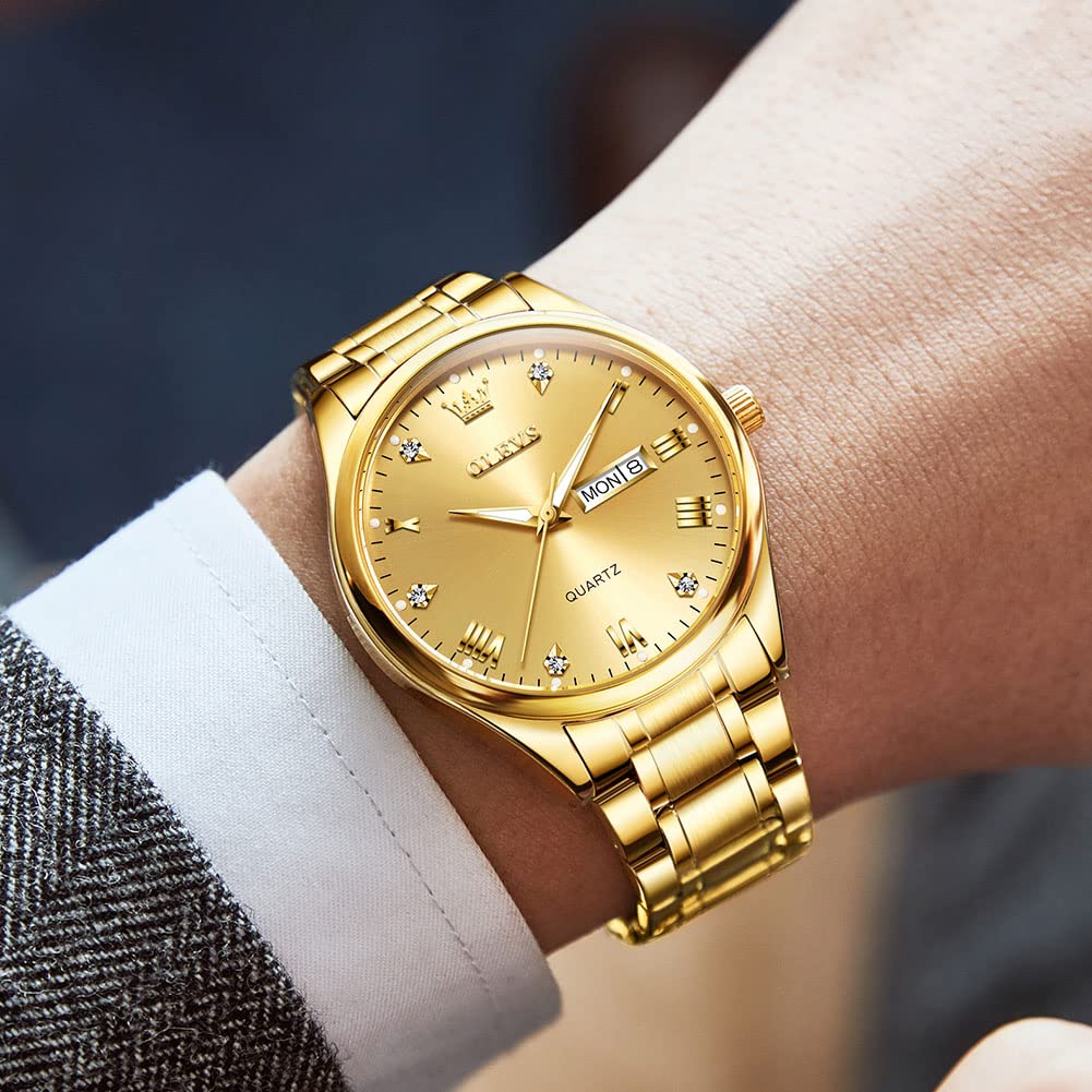 Foto 2 | Reloj Olevs De Cuarzo Con Esfera Grande Para Hombre Con Correa De Acero Inoxidable - Venta Internacional.