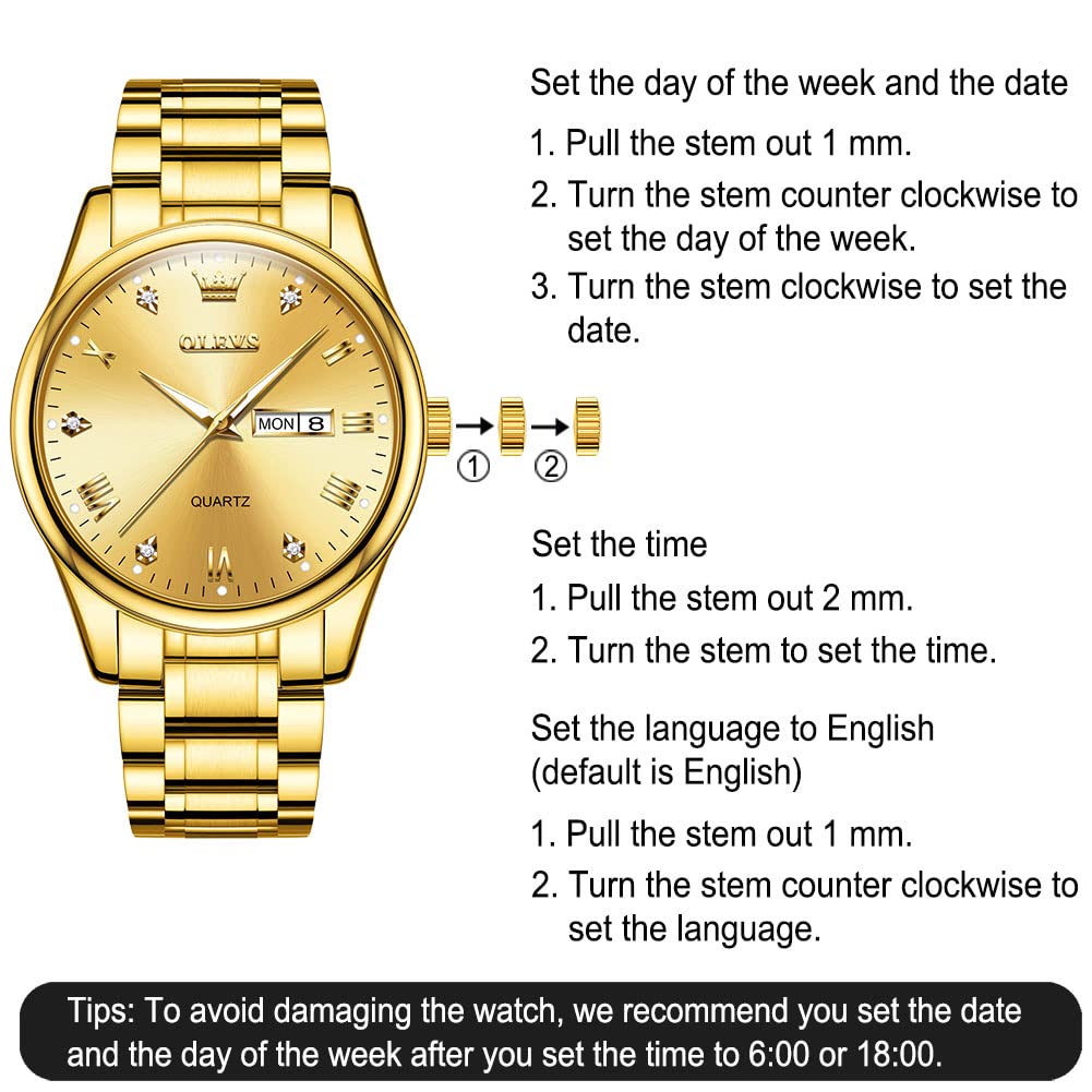 Foto 7 pulgar | Reloj Olevs De Cuarzo Con Esfera Grande Para Hombre Con Correa De Acero Inoxidable - Venta Internacional.