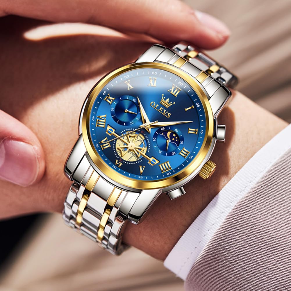 Foto 3 pulgar | Reloj De Pulsera Olevs Chronograph Business Casual Quartz Para Hombre - Venta Internacional.
