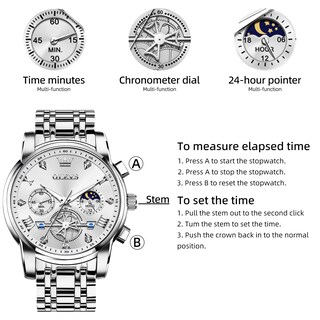 Foto 5 | Reloj Olevs Plateado para Hombre-Venta Internacional