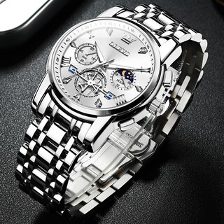 Foto 7 | Reloj Olevs Plateado para Hombre-Venta Internacional