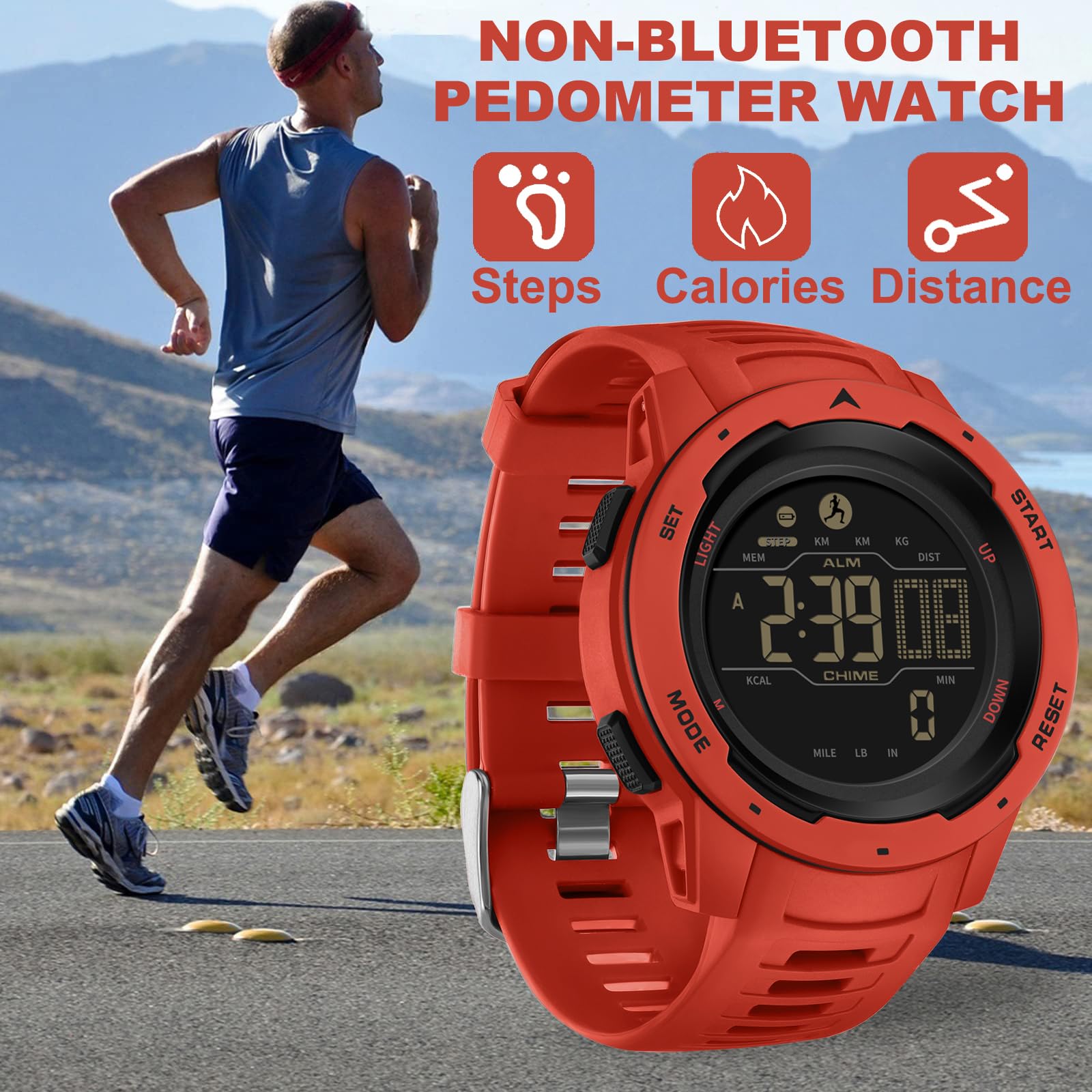 Foto 3 pulgar | Reloj Findtime Rojo para Hombre-Venta Internacional