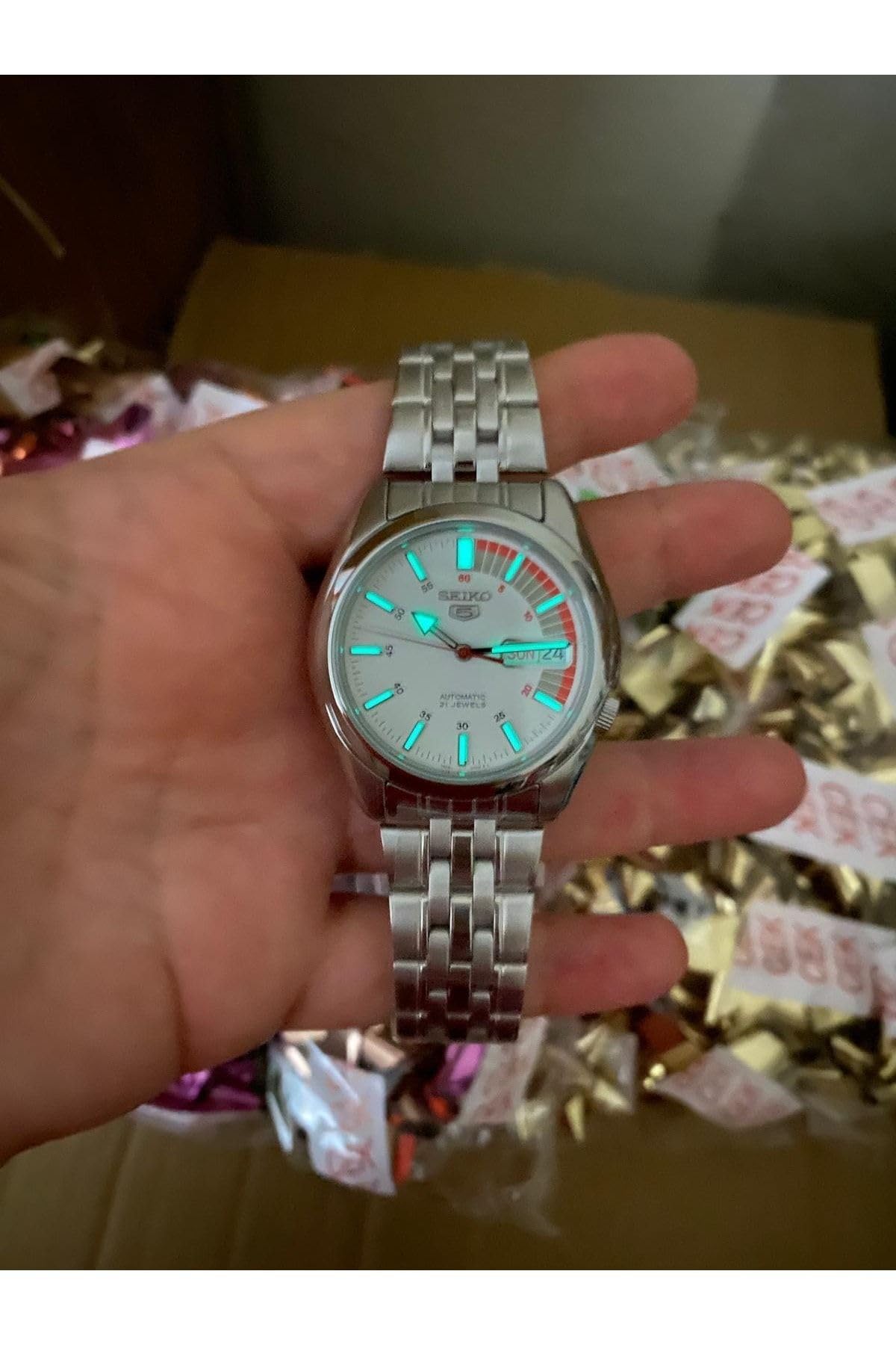 Foto 4 pulgar | Reloj Seiko Snk369 Para Hombre De Acero Inoxidable Automático - Venta Internacional.