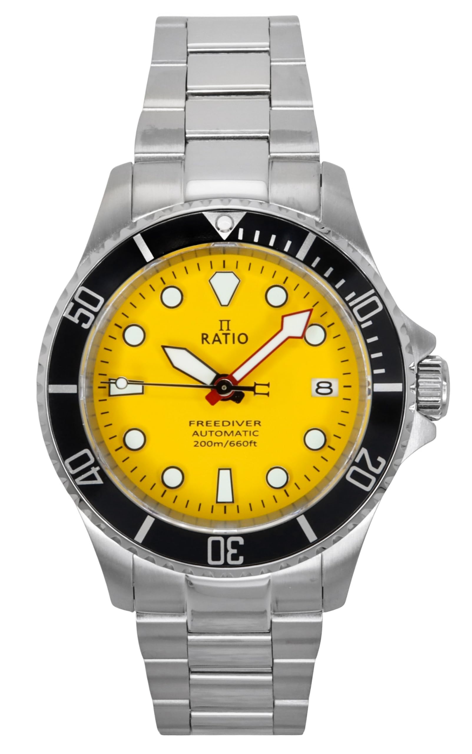 Foto 2 pulgar | Reloj Diver Ratio Freediver Con Cristal De Zafiro Resistente Al Agua Hasta 200 M - Venta Internacional.