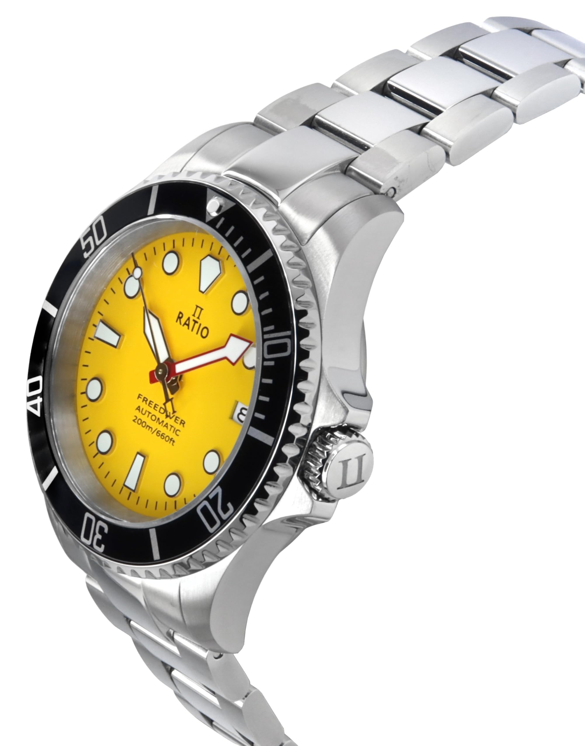 Foto 4 pulgar | Reloj Diver Ratio Freediver Con Cristal De Zafiro Resistente Al Agua Hasta 200 M - Venta Internacional.