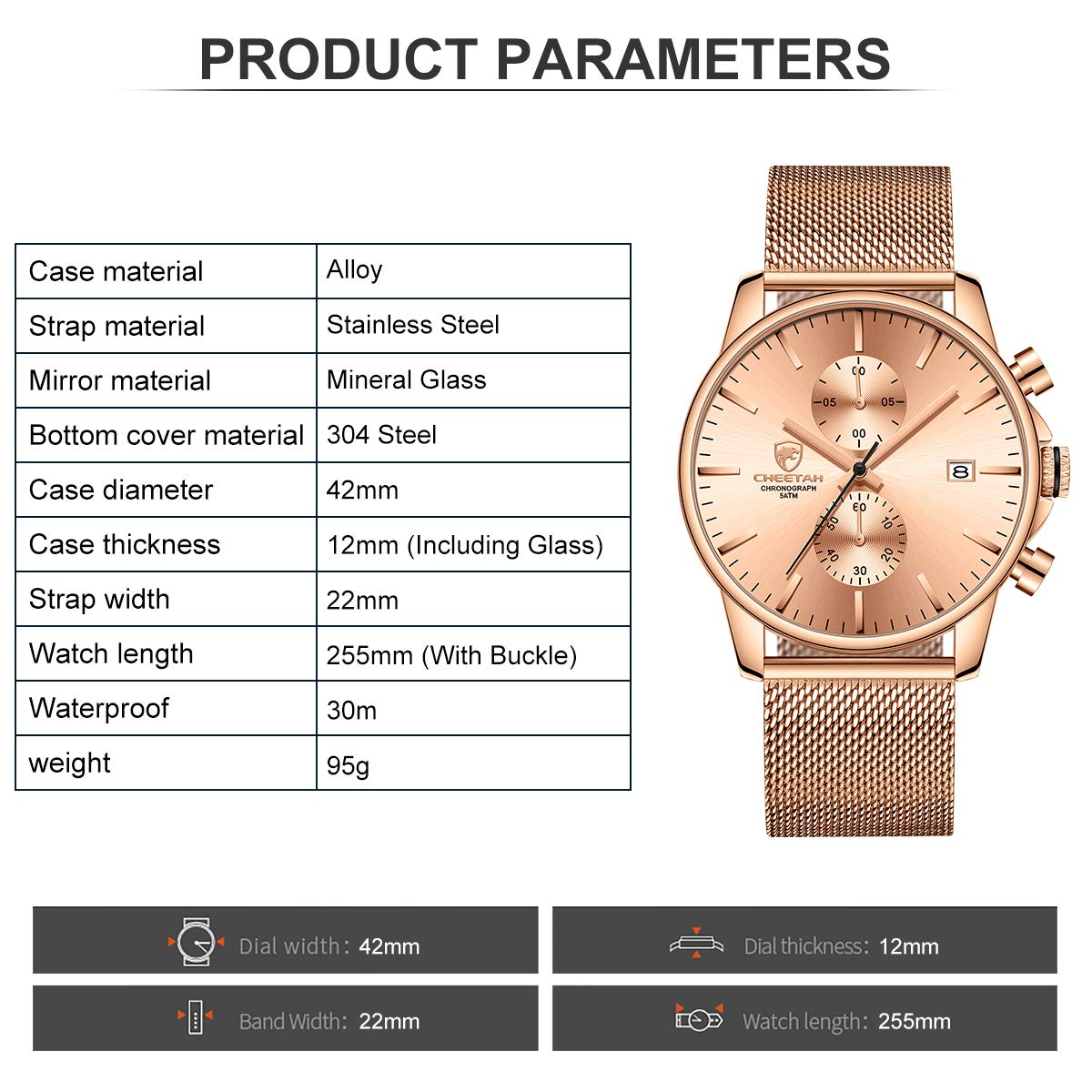 Foto 5 pulgar | Reloj Golden Hour Fashion Sleek Minimalist Para Hombre - Venta Internacional.