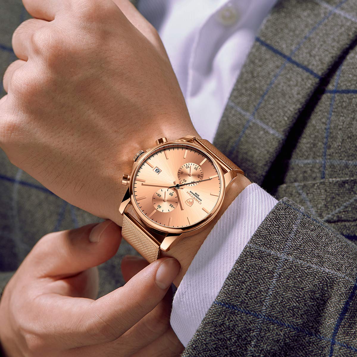 Foto 8 pulgar | Reloj Golden Hour Fashion Sleek Minimalist Para Hombre - Venta Internacional.