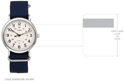 Foto 4 | Reloj Timex Weekender 40 Mm Para Hombre, Caja Plateada, Correa Azul - Venta Internacional.