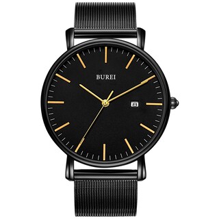 Foto 1 | Reloj De Pulsera Burei Fashion, Minimalista, Analógico, Con Fecha Para Hombre, Dorado - Venta Internacional.