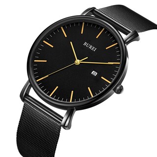 Foto 2 | Reloj De Pulsera Burei Fashion, Minimalista, Analógico, Con Fecha Para Hombre, Dorado - Venta Internacional.