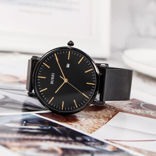 Foto 4 | Reloj De Pulsera Burei Fashion, Minimalista, Analógico, Con Fecha Para Hombre, Dorado - Venta Internacional.