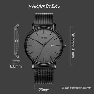 Foto 2 | Reloj De Pulsera Burei Fashion Minimalista Impermeable Para Hombre - Venta Internacional.
