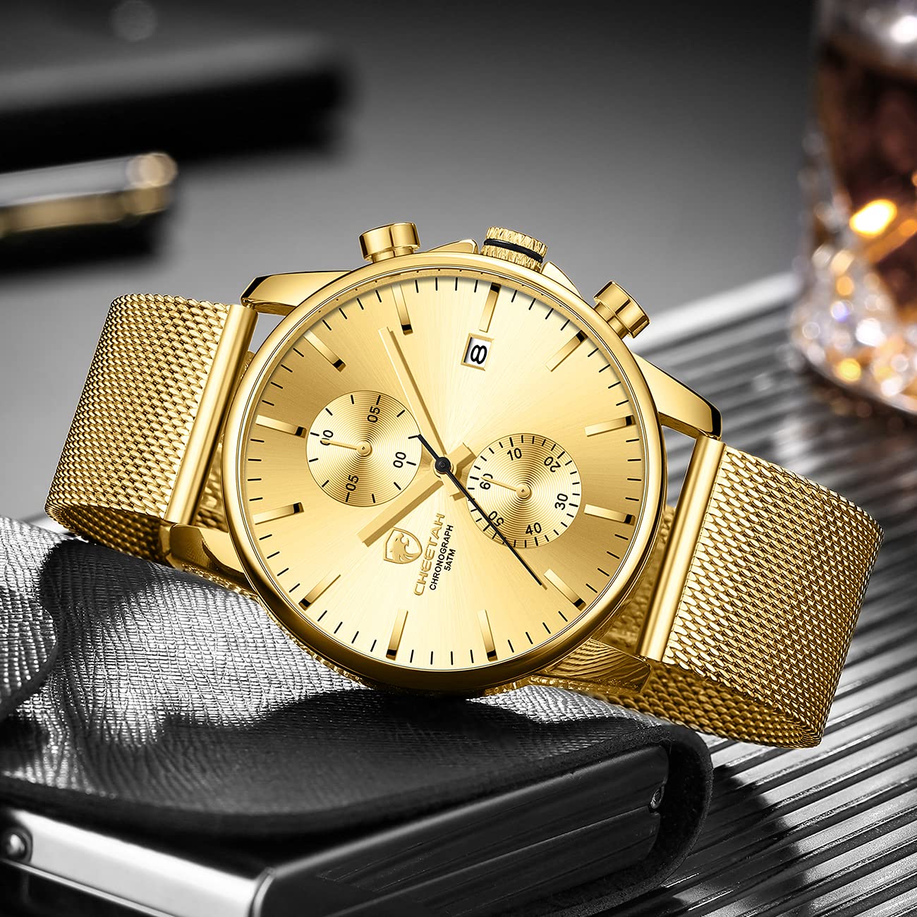Foto 7 pulgar | Reloj Golden Hour Fashion Sleek Minimalist Para Hombre - Venta Internacional.
