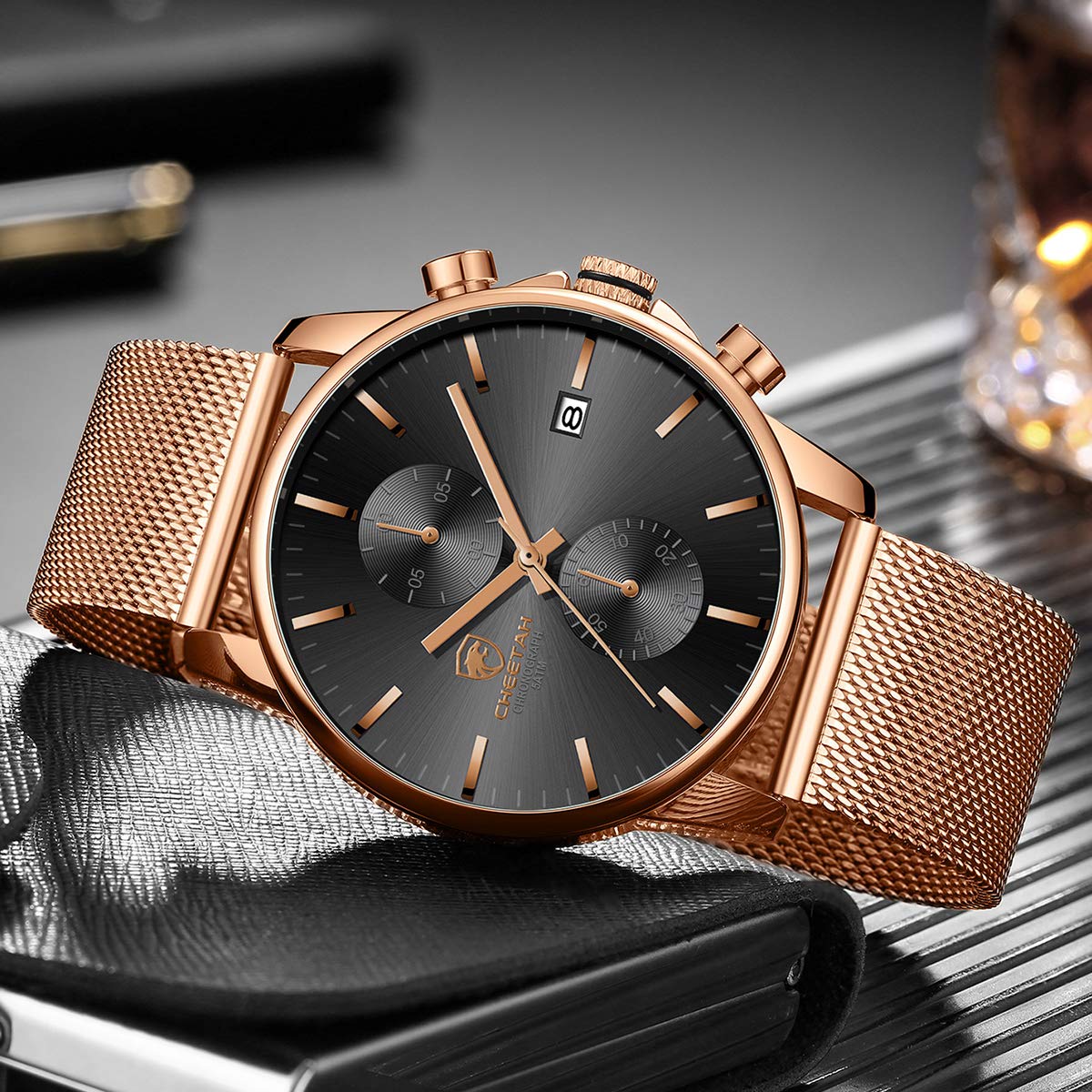 Foto 3 | Reloj Golden Hour Fashion Sleek Minimalist Para Hombre - Venta Internacional.