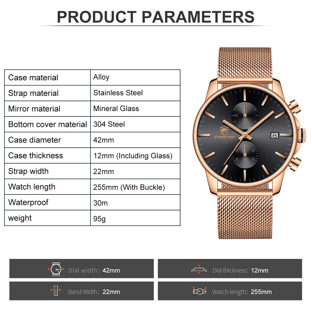 Foto 6 | Reloj Golden Hour Fashion Sleek Minimalist Para Hombre - Venta Internacional.