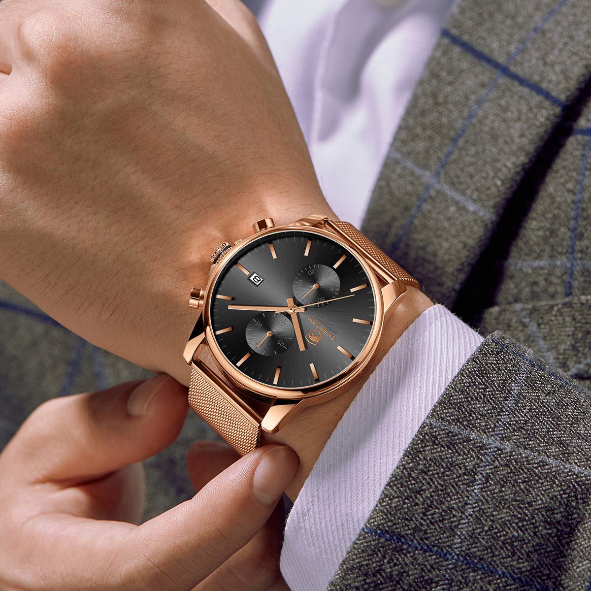 Foto 7 | Reloj Golden Hour Fashion Sleek Minimalist Para Hombre - Venta Internacional.