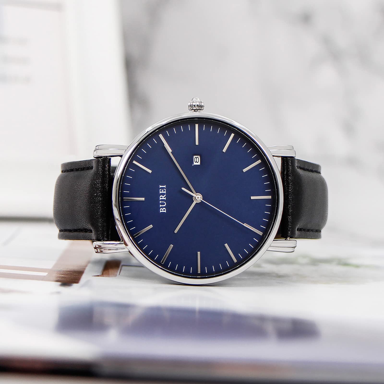 Foto 4 pulgar | Reloj Burei Fashion Minimalista Impermeable Para Hombre Con Piel - Venta Internacional.