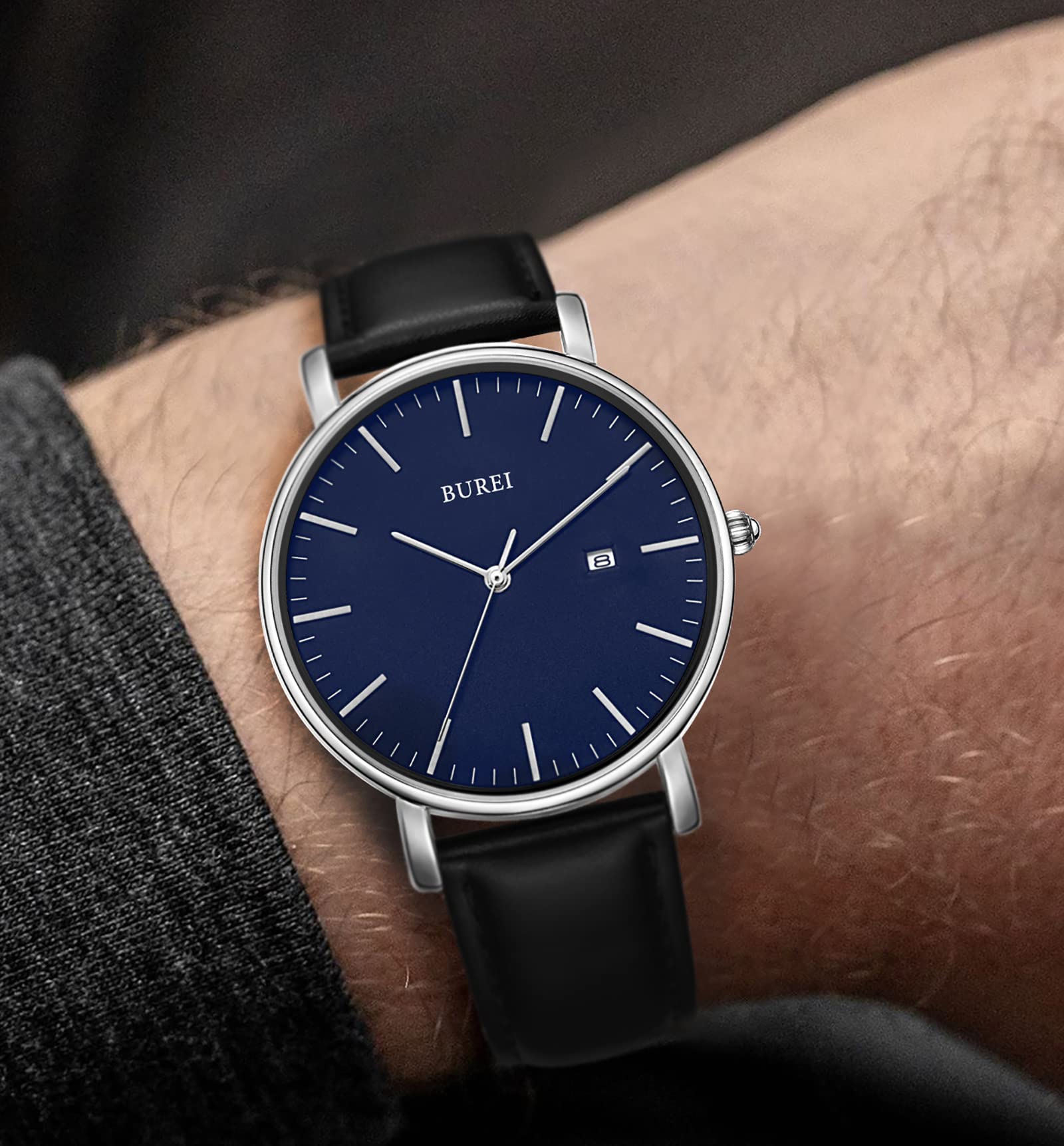 Foto 6 pulgar | Reloj Burei Fashion Minimalista Impermeable Para Hombre Con Piel - Venta Internacional.