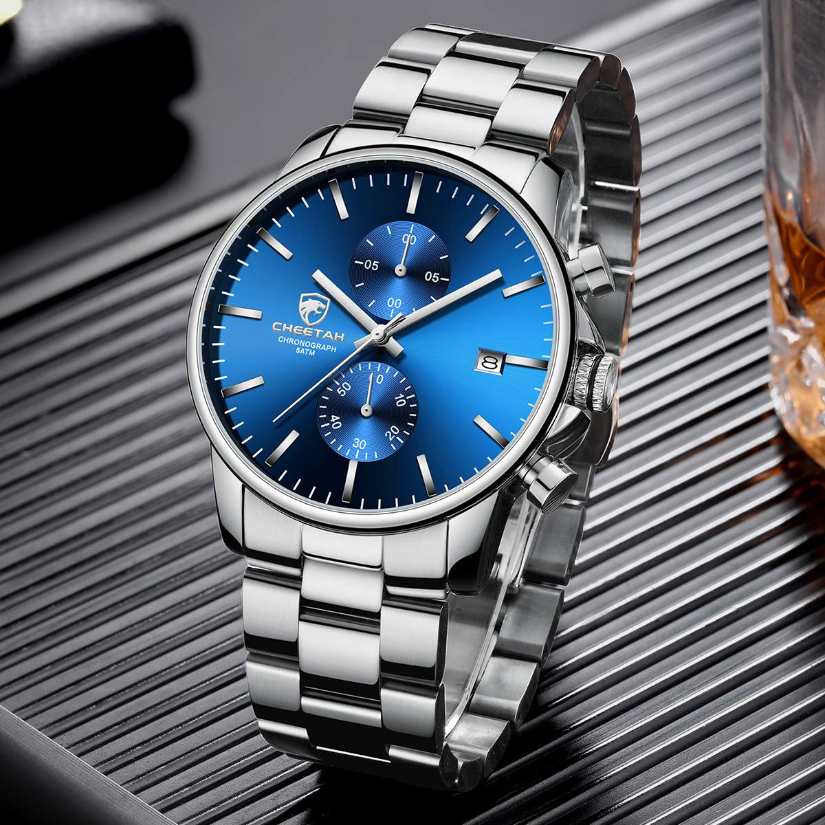 Foto 4 | Reloj Golden Hour De Acero Inoxidable Bañado En Plata Para Hombre - Venta Internacional.