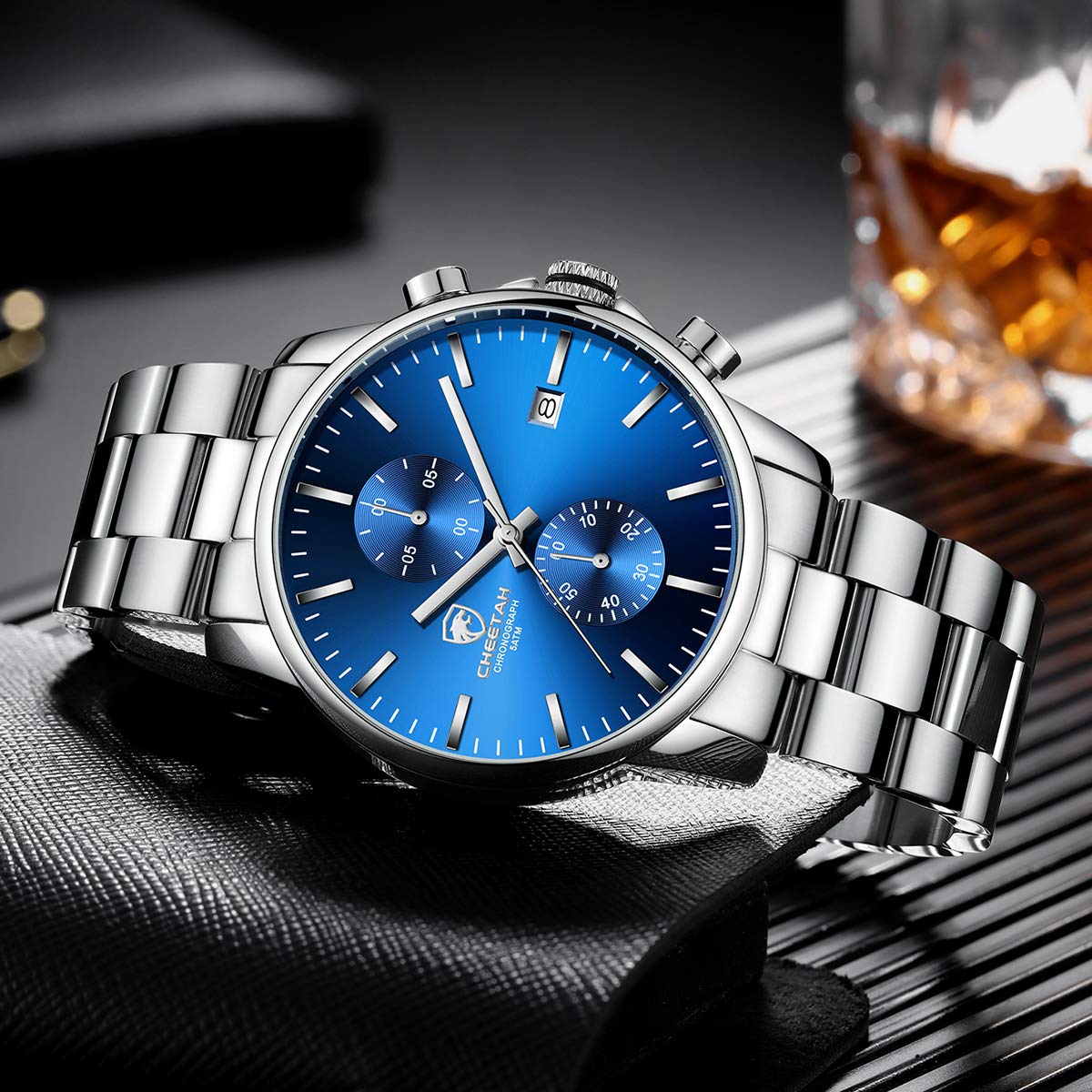 Foto 7 pulgar | Reloj Golden Hour De Acero Inoxidable Bañado En Plata Para Hombre - Venta Internacional.