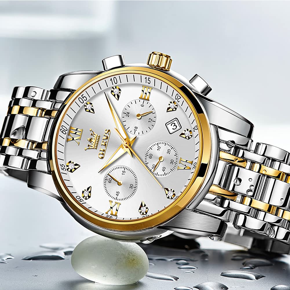 Foto 3 | Reloj De Pulsera Olevs Chronograph Multifunción Para Hombre A Prueba De Agua - Venta Internacional.